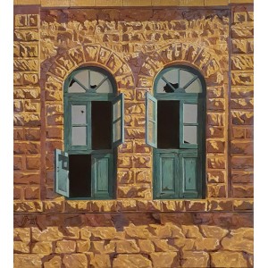 S. M. Fawad, Walled City, Karachi, 40 x 36 Inch, Oil on Canvas, Realistic Painting, AC-SMF-231